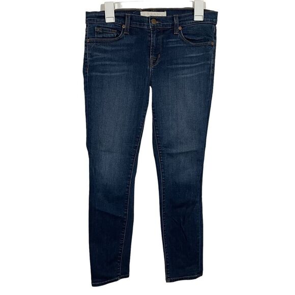 J Brand Mid Rise Vintage Dark Wash Capri Cropped Jeans - Picture 1 of 6